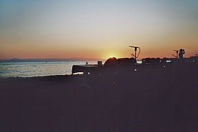 Hotel Thalia, Sonnenuntergang am Strand